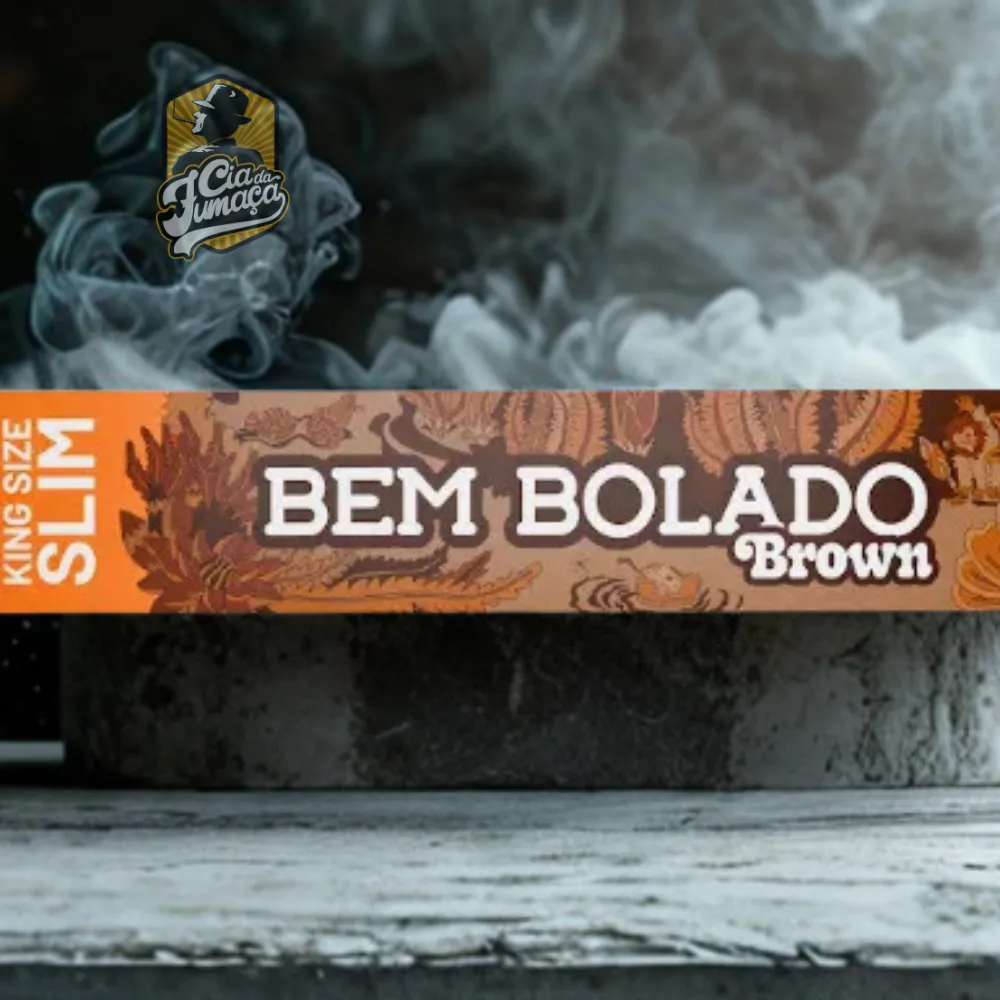 Seda Bem Bolado Brown king Size Slim Livreto - Frontal - IA.webp